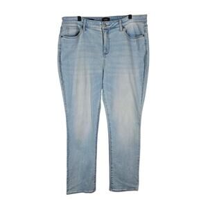 NYDJ WOMEN'S SHERI SLIM LIFT X TUCK TECHNOLOGY BLUE JEAN PANT SIZE 16, 38W X 29L